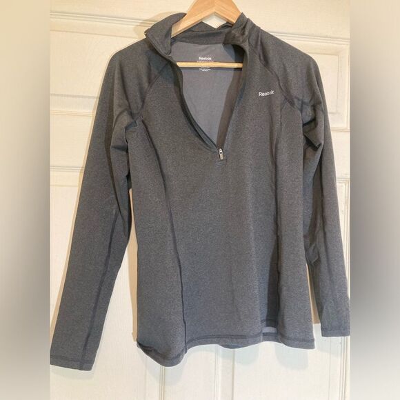 Reebok Jackets & Blazers - Reebok Gray Quarter-Zip Pullover, Size large and in excellent condition